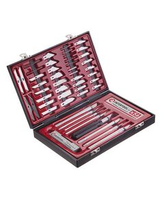 Набір скальпелів INTERTOOL HT-0530 (56 шт.) у пластиковому футлярі, фото  | SNABZHENIE.com.ua