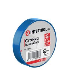 Изоляционная лента INTERTOOL 0,15мм x 17мм x 20м синяя, фото  | SNABZHENIE.com.ua
