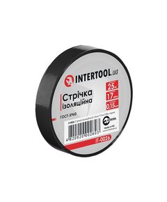 Изоляционная лента черная 0,15 мм x 17 мм x 25 м INTERTOOL IT-0026, фото  | SNABZHENIE.com.ua