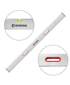 Правило-уровень INTERTOOL MT-2115, 150 см, 2 капсули, з ручками, фото  | SNABZHENIE.com.ua