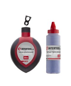 Шнур відбивний 30 м з коректором INTERTOOL MT-2506 для вимірів, фото  | SNABZHENIE.com.ua