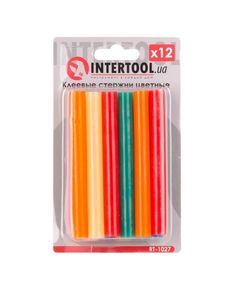 Комплект кольорових клеєвих стержнів 11.2 мм, 12 шт, INTERTOOL RT-1027, фото  | SNABZHENIE.com.ua