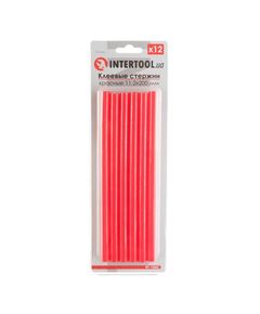 Комплект червоних клеєвих стержнів INTERTOOL RT-1042, 11.2мм, 12шт, фото  | SNABZHENIE.com.ua