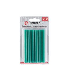 Комплект зелёных клеевых стержней INTERTOOL RT-1056, 12 шт, 11.2 мм, фото  | SNABZHENIE.com.ua