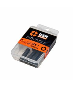 Насадка викруткова USH Industry. HEX 7 x 25 мм, Уп. 5 шт., фото  | SNABZHENIE.com.ua