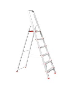 Стремянка алюминиевая INTERTOOL LT-1006, 6 ступеней, высота 1280 мм, фото  | SNABZHENIE.com.ua