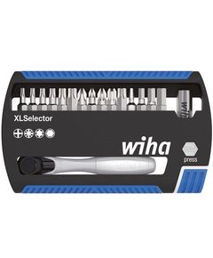 Біти Wiha XL Selector с трещоткой 1/4 для бит (17 бит, трещотка, держатель), фото  | SNABZHENIE.com.ua