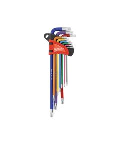 Ключі TORX YATO: Т10-Т50, Г-подібні, 2-сторонні, l= 97-225 мм, 9 шт. [10/50], фото  | SNABZHENIE.com.ua
