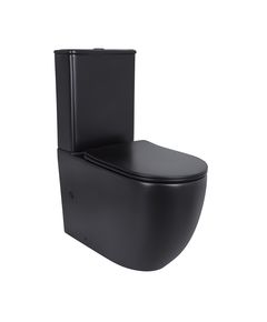 Унитаз напольный Qtap Robin Ultra Quiet безободковый с сиденьем Soft-Close матовый черный, фото  | SNABZHENIE.com.ua