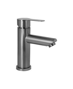 Змішувач для раковини Brinex Pure 001F низький графіт BRIPUR001FGRP, фото  | SNABZHENIE.com.ua