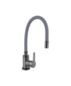 Смеситель для кухни Brinex Pure 015F3 с гибким изливом Graphite/Grey, фото  | SNABZHENIE.com.ua