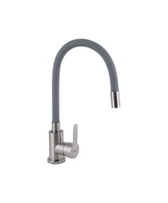 Смеситель для кухни Brinex Pure 015F3 с гибким изливом Nickel/Grey, фото  | SNABZHENIE.com.ua