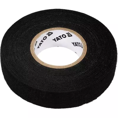 Стрічка ізоляційна на тканинній основі, чорна YATO 15 м x 19 x 0.3 мм, t = -40 ° С - + 105 ° С (YT-81500), фото  | SNABZHENIE.com.ua