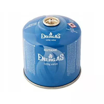 Балон газовий 1-разовий ENERGAS з різьбою (7/16) 500g/870ml. для плит/кемпінгу (EN417) BUTAN [12], фото  | SNABZHENIE.com.ua