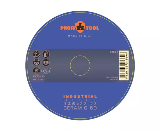 Круг шлифовальный лепестковый 125 x 22,23 мм PROFITOOL Industrial CERAMIC 60 (72037)