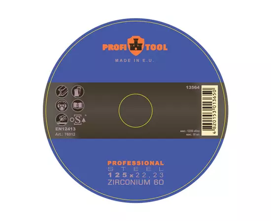 Круг шлифовальный лепестковый 125 x 22,23 мм PROFITOOL Professional ZIRCONIUM 60 (76012)