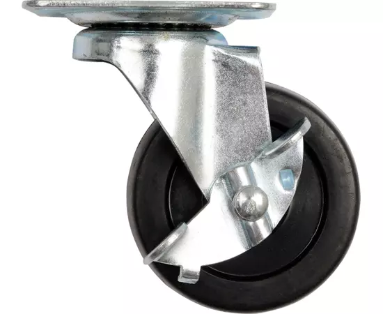 Колесо для візка поліпропіл. 40 мм, b = 17 мм VOREL з оборот. опорою та гальмом; h = 54 мм, навантаження 20 кг (VO-87411), фото  | SNABZHENIE.com.ua