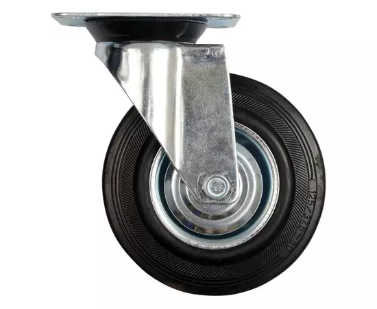 Колесо для візка 160 мм, b = 40 мм VOREL з опорою, що обертається; h = 195 мм, навантаження 130 кг (VO-87315), фото  | SNABZHENIE.com.ua