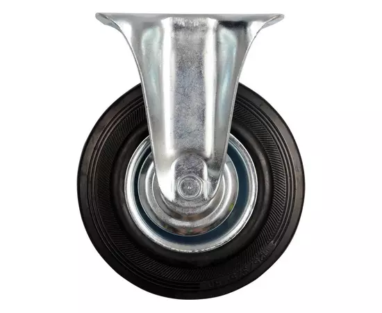 Колесо для візка 125 мм, b = 34 мм VOREL зі стаціонарною опорою; h = 155 мм, навантаження 100 кг (VO-87303), фото  | SNABZHENIE.com.ua