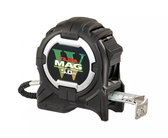 Рулетка строительная ударопрочная, два магнита TAJIMA W-MAG, WM550MR - 5м*25мм (WM550MR), фото  | SNABZHENIE.com.ua