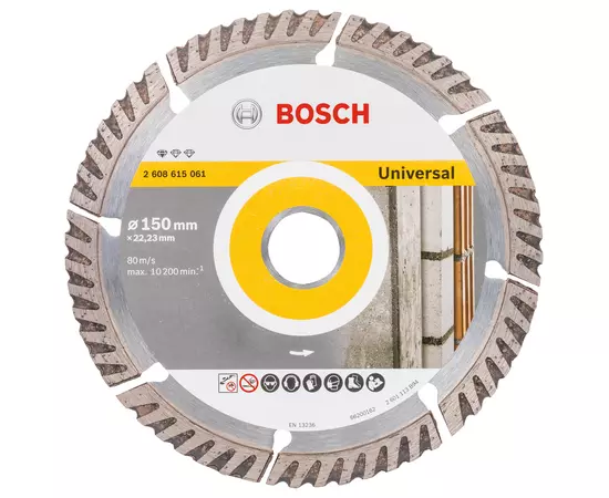 Алмазный отрезной круг 150 x 22,23 мм, Standard for Universal BOSCH (2608615061), фото  | SNABZHENIE.com.ua