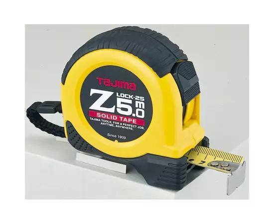 Рулетка будівельна посилена TAJIMA Z-Lock, Z5L50MY - 5м*25мм (Z5L50MY), фото  | SNABZHENIE.com.ua