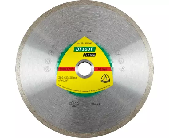 Алмазний відрізний диск KLINGSPOR DT 300 F Extra 100 x 1,6 x 22,23 мм, для керамічної плитки, кахель (330623KLPR), фото  | SNABZHENIE.com.ua