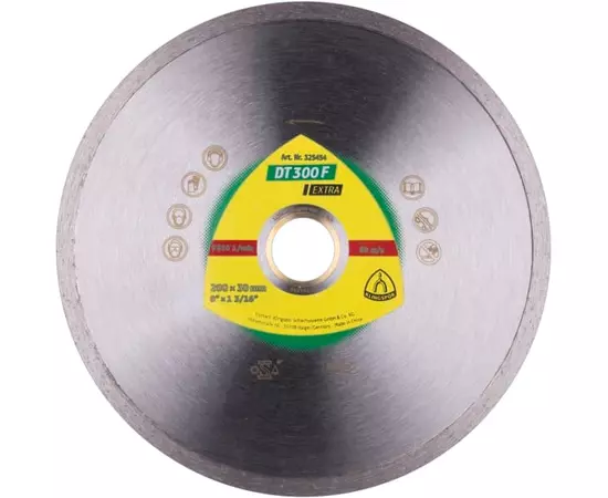 Алмазный отрезной диск KLINGSPOR DT 300 F Extra 200 x 1,9 x 30 мм, для керамической плитки, кафель (325454KLPR), фото  | SNABZHENIE.com.ua