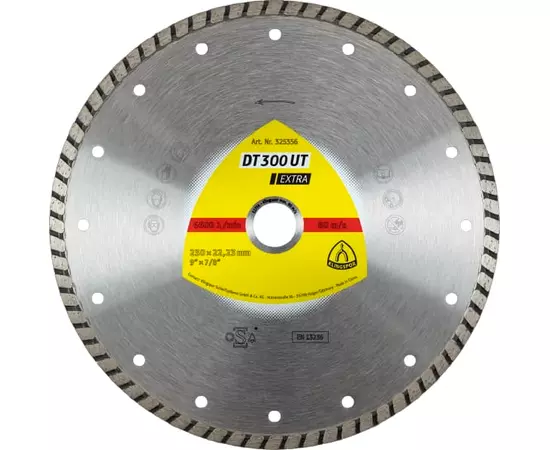 Алмазный отрезной диск KLINGSPOR DT 300 UT Extra 100 x 1,9 x 22,23 мм, для строительных материалов, бетон, черепица (330625KLPR), фото  | SNABZHENIE.com.ua