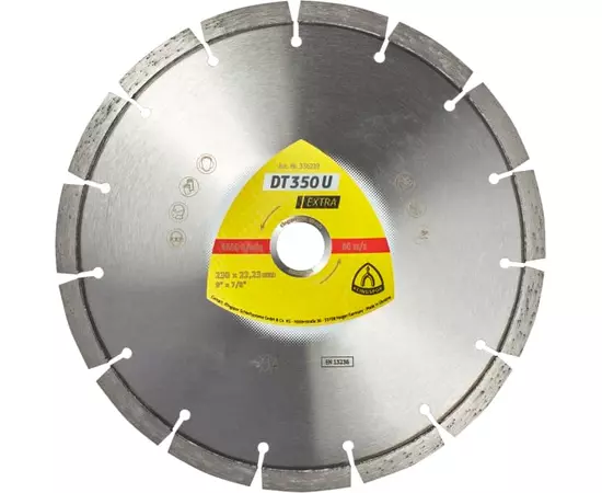 Алмазный диск KLINGSPOR DT 350 U Extra 180 x 2,6 x 22,23 мм, для строительных материалов, бетон (336216KLPR), фото  | SNABZHENIE.com.ua