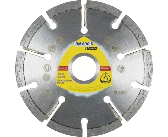 Алмазний диск KLINGSPOR DN 600 U Supra 80 x 6 x 22,23 мм, для швів у стяжках, штукатурці, газобетоні (330630KLPR), фото  | SNABZHENIE.com.ua