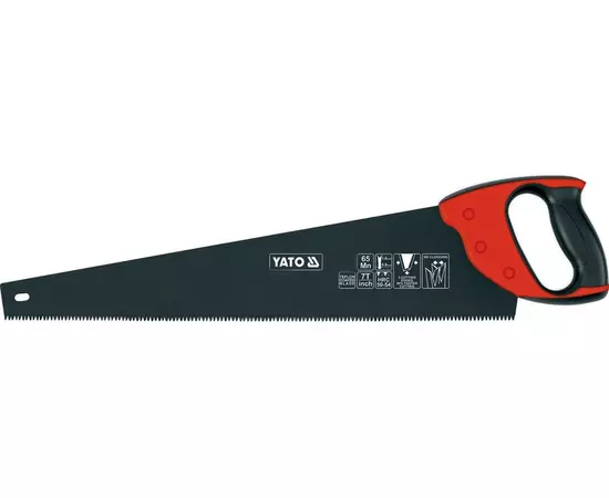 Ножовка по дереву, 7 зубцов/дюйм, с тефлоновым покрытием, длина 400 мм YATO (YT-3106), фото  | SNABZHENIE.com.ua