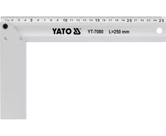 Куточок столярний алюмінієвий YATO l = 250 мм (YT-7080), фото  | SNABZHENIE.com.ua