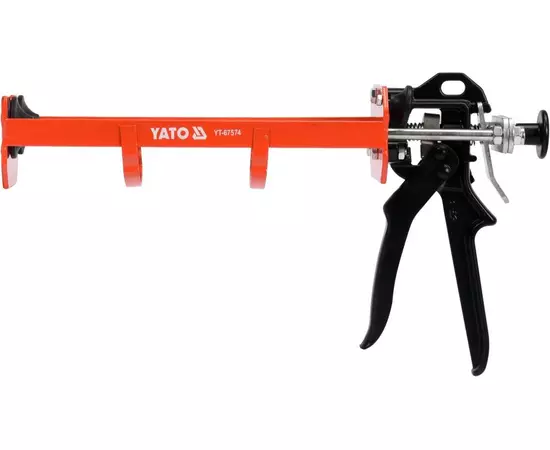 Пістолет скелетний для нанесення герметиків, з подвійним картриджем YATO (YT-67574), фото  | SNABZHENIE.com.ua