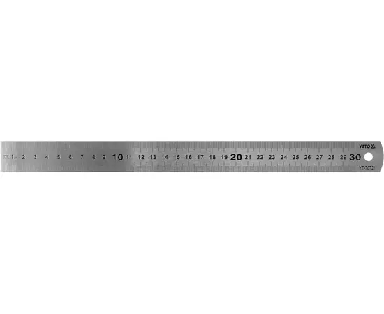 Лінійка з нержавіючої сталі YATO L = 300 x 19 мм (YT-70721), фото  | SNABZHENIE.com.ua
