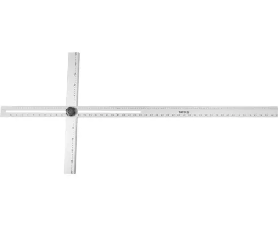 Уголок алюминиевый YATO из 2-х линеек, с метрическими и дюймовыми шкалами, l = 1270 x 560 мм (YT-70792), фото  | SNABZHENIE.com.ua