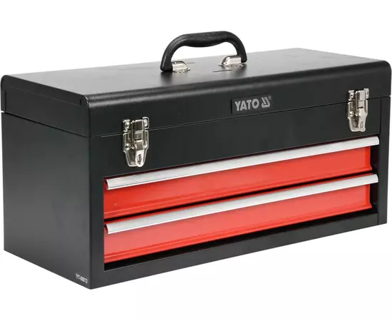 Ящик для інструменту металевий YATO з 2-ма ящиками, 218 х 255 х 520 мм (YT-08872), фото  | SNABZHENIE.com.ua