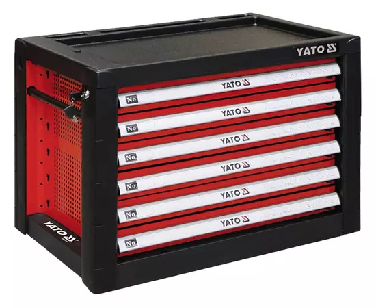 Шкаф для инструментов YATO с 6 ящиками 533 х 397 х 55 мм, 690 x 465 x 535 мм (YT-09155), фото  | SNABZHENIE.com.ua