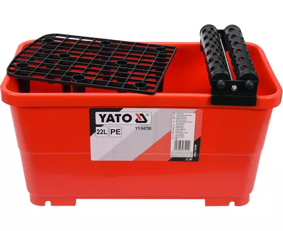 Ведро пластиковое с валами и решеткой 22 л, для плиточных работ YATO (YT-54750), фото  | SNABZHENIE.com.ua