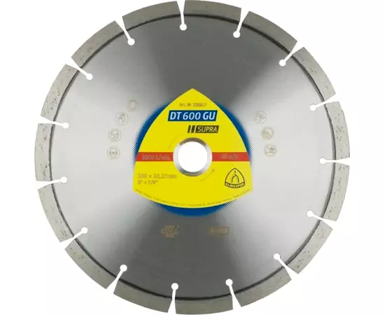 Алмазний диск KLINGSPOR DT 600 GU Supra 115 x 2,4 x 22,23 мм, по граниту, тераццо (336614KLPR), фото  | SNABZHENIE.com.ua