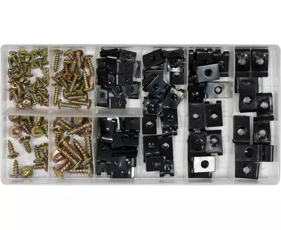 Гвинти самонарізні та металеві кліпси YATO, наб. 170 шт (YT-06780), фото  | SNABZHENIE.com.ua