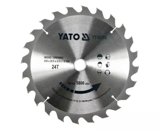 Диск пильний переможний по дереву 160 x 20 x 2.2 x 1.5 мм, 60 зубів YATO (YT-60581), фото  | SNABZHENIE.com.ua
