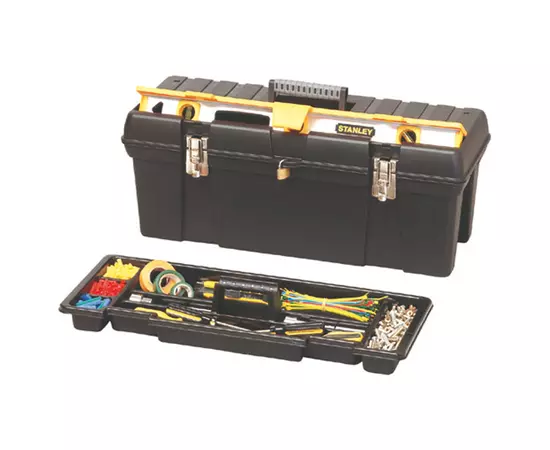 Ящик для ручного інструменту, з відсіком для зберігання рівня 695 х 272 х 260 мм (26") STANLEY (1-92-850), фото  | SNABZHENIE.com.ua
