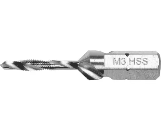 Сверло-метчик YATO М3 х 0.5 мм, HSS М2, HEX-1/4", l = 36/5 мм (YT-44840), фото  | SNABZHENIE.com.ua