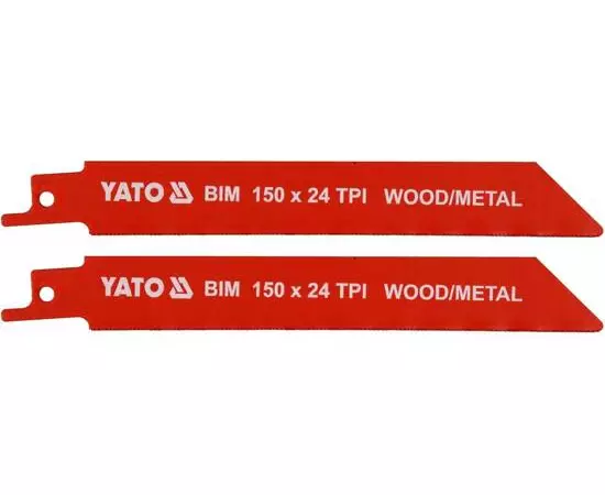 Полотна по дереву та металу, бі-металеві, для шабельної пили 150 мм, 24 зуби/1", 2 шт YATO (YT-33932), фото  | SNABZHENIE.com.ua