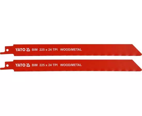 Полотна по дереву и металлу, би-металлические, для сабельной пилы 225 мм, 24 зуба/1", 2 шт YATO (YT-33934), фото  | SNABZHENIE.com.ua