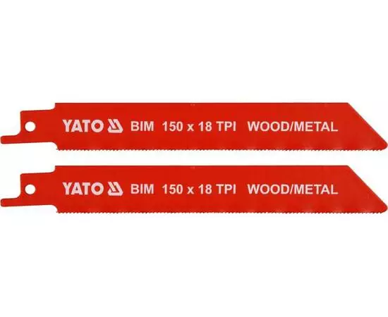 Полотна по дереву та металу, бі-металеві, для шабельної пили 150 мм, 18 зубів/1", 2 шт YATO (YT-33931), фото  | SNABZHENIE.com.ua