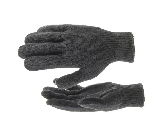 Перчатки трикотажные, акрил, черный, оверлок СИБРТЕХ (68651C), фото  | SNABZHENIE.com.ua