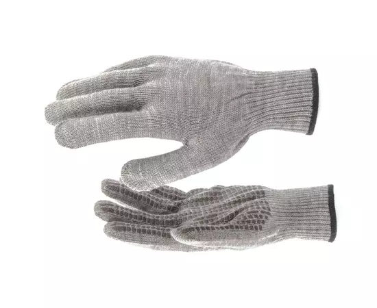 Трикотажні рукавички, акрил, ПВХ гель, Протектор, коричневий, оверлок СИБРТЕХ (68663C), фото  | SNABZHENIE.com.ua