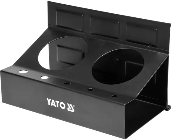 Полка магнитная YATO с 2 большими и 5 малыми отверстиями, 215 x 120 x 130 мм (YT-08681), фото  | SNABZHENIE.com.ua